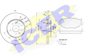 Icer 313806767 - KIT DISCOS+PAST.DEL.FORD/JAGUAR X-TYPE (CF1)