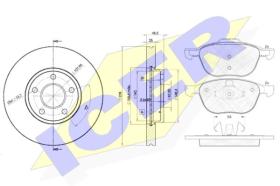 Icer 316173963 - KIT DISCOS+PAST.DEL.FORD/VOLVO