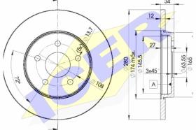 Icer 78BD67682 - J.2 DISCOS TRS MONDEO III/JAGUAR X-TYPE.(SOLID) 280MM