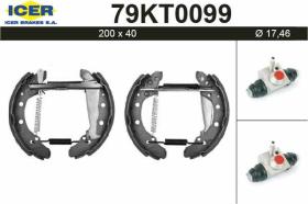 Icer 79KT0099 - KIT PREM.AUDI/SEAT/VW 200X40-17.46