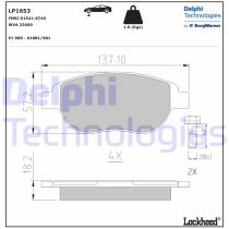 Delphi LP1653 - PASTILLAS PG 207/307 00>"425235