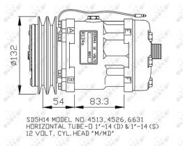 Nrf 32760G - COMPR.12V SD5H14 H-R 2A 132M