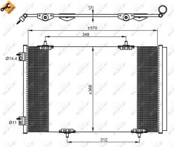 Nrf 350066 - CONDENSADOR CITROËN C-ELYSEE 1.6D 13-