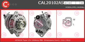Casco CAL20102AS - ALT.12/100A PV6 OPEL C/EMBR. (HIT)