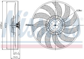 Nissens 85638 - VENTILADOR AUDI A 6/S 6(C6)(04-)2.0