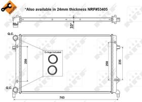 Nrf 56153 - RADIADOR  VW GOLF V 1.6 01/2004>