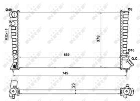 Nrf 58189A - RADIADOR AGUA CITR/PEUG.1.9D