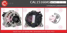 Casco CAL15160AS - ALT.12/90A PV6 CITR/FIAT/LANCIA/PEUG. HDI (VAL)