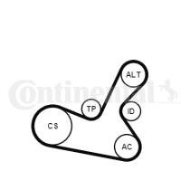 Continental 5PK1300K1 - KIT CORREA+ROD.AUDI/SKODA/VW