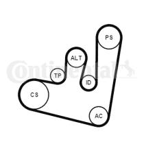 Continental 6PK1660K1 - KIT CORREA+ROD.AUDI/SEAT/SKODA