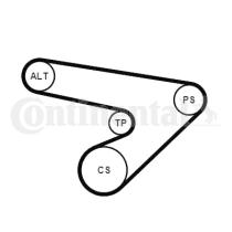 Continental 6PK1725K1 - KIT CORREA+ROD.OPEL