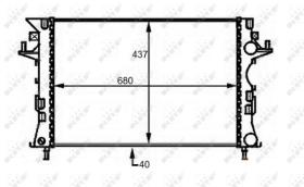 Nrf 58490 - RADIADOR ALUM.REN.