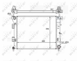 Nrf 58522 - RADIADOR ALU SOLDADO HYUNDAI I30 1.6D 12-