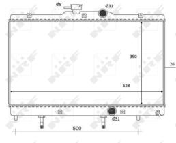 Nrf 59078 - RADIADOR TOYOTA COROLLA 10/1999-01/2002