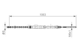 STC T481307 - CABLE FRENO EVASION ALL(DRUM BRAKE)