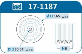 Katrol 171187 - POLEA CIGUENAL ADAP. OPEL