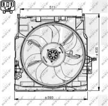 Nrf 47733 - VENTILADOR  BMW X5 02/2007-07/2014  ( 600 W )