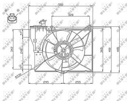 Nrf 47746 - VENTILADOR TURISMOS TOYOTA RAV4 06/