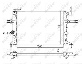 Nrf 53628A - RADIADOR ALU ENSAMBLADO OPEL ASTRA 1.6 98-