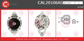 Casco CAL20106AS - ALT.12/60A (2A) NISSAN PICK UP 2.5D/TD
