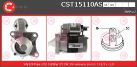 Casco CST15110AS - ARR.12V 8D 0,9KW OPEL/REN