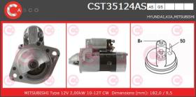 Casco CST35124AS - ARR 12V 10/12D 2,0KW PAJERO/L200/GALLOPER 2.5TD