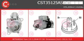  CST35125AS - ARR.12V 9D 2,2KW MOVANO MITS.