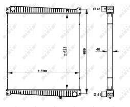 Nrf 59212 - RADIADOR ALU SOLDADO RENAULT MASCOTT 3.0D 99-