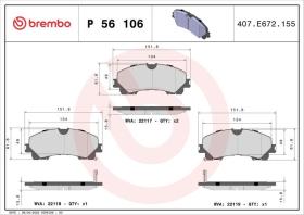 Brembo P56106 - PASTILLA FRENO