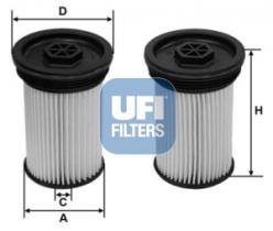 Ufi 2607100 - FILTRO COMBUSTIBLE GM,OPEL