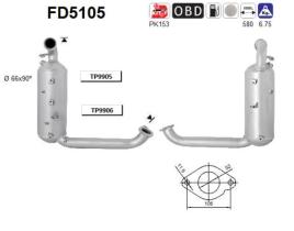 As FD5105 - FILTRO PARTIC.FOCUS 1.6TD TDCI 109CV