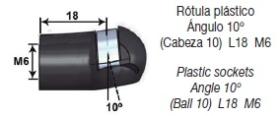 STOBDÄMPFER SB11102030 - ROTULA PLAST.10MM/M8 INCLINADA