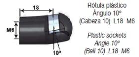 STOBDAMPFER SB11102030 - ROTULA PLAST.10MM/M8 INCLINADA