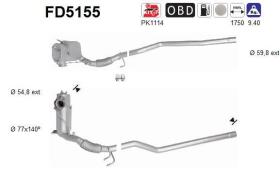 As FD5155 - FILTRO DPF AUDI Q3 2.0TDI