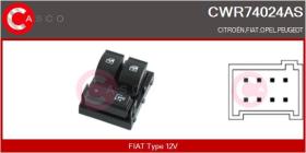 Casco CWR74024AS - INTERR.ELEV.IZQ DOBLE CITR/FIAT/OPEL (C/NEGRO)