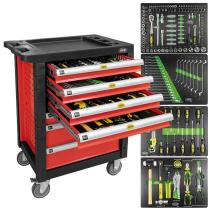 Toolrack 53686 - CARRO HERRAM.7 CAJONES C/DOTAC. (EVA) ROJO