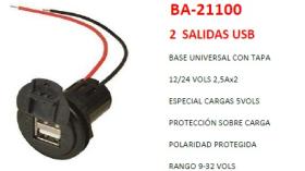 DEAFF BA21100 - BASE UNIV.C/TAPA X2 USB (2.5AX2)