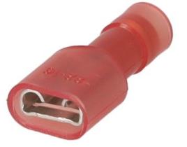 Mai TI102 - TERMINAL HEMBRA AISLADO LENGUETA 6,3 X 0,80 ROJO