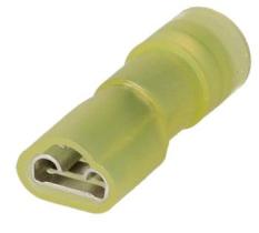 Mai TI104 - TERMINAL HEMBRA AISLADO LENGUETA 6,3X0,80 AMARILLO