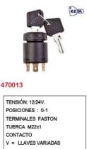 DEAFF 470013V - INTERRUPTOR A LLAVE CONT
