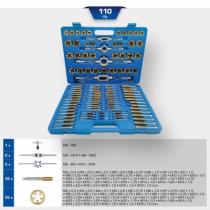 Brilliant BT101985 - JUEGO DE HERRAMIENTAS DE TALLADO DE ROSCAS DE TIN, 110 PZS