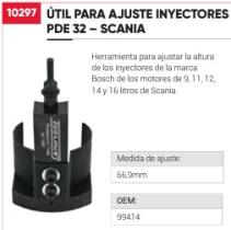 Toolrack 10297 - UTIL AJUSTE INYECTOR PDE32  SCANIA