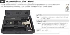 Toolrack 9861 - CONJUNTO REGLAJE DIESEL-OPEL 1.6 CDTI